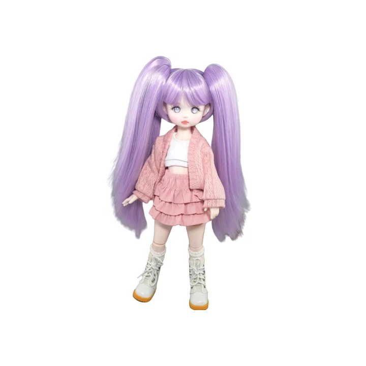NOUVELLE ANNONCE12 Poupée BJD  Visage Fait À La Main  Orange  