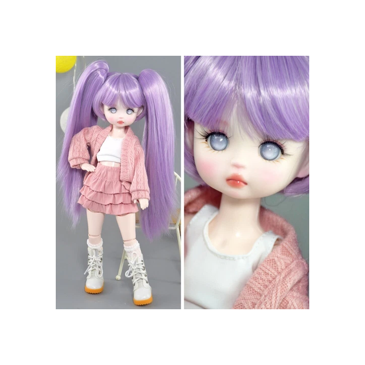 NOUVELLE ANNONCE12 Poupée BJD  Visage Fait À La Main  Orange  