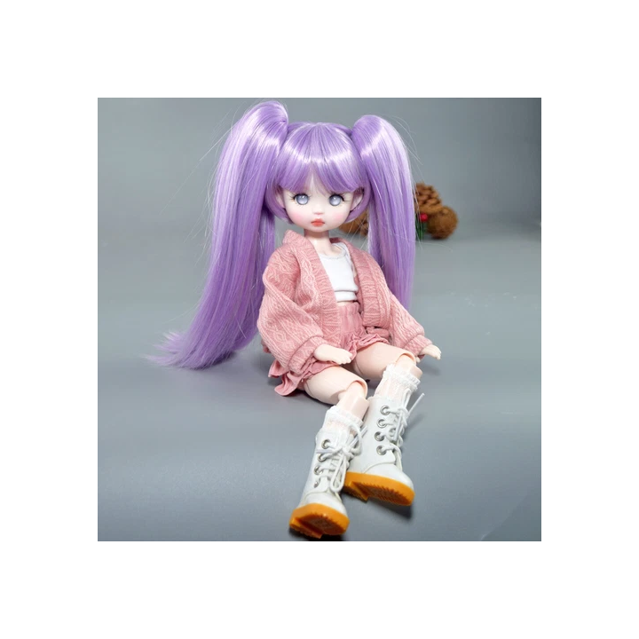 NOUVELLE ANNONCE12 Poupée BJD  Visage Fait À La Main  Orange  