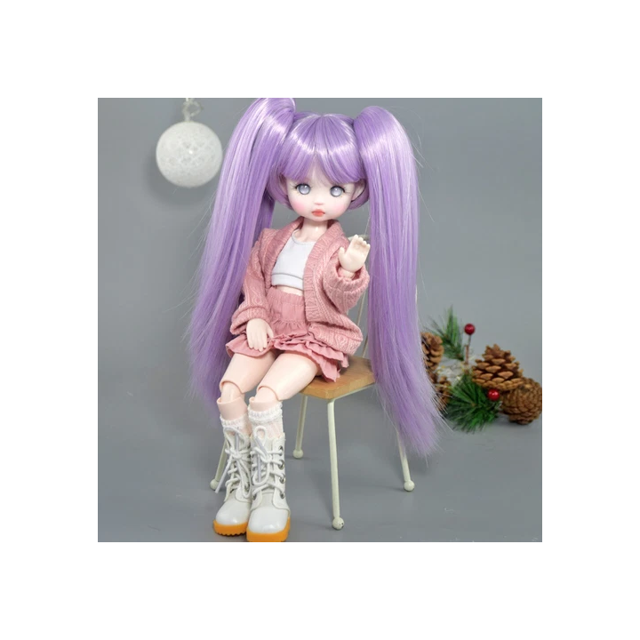 NOUVELLE ANNONCE12 Poupée BJD  Visage Fait À La Main  Orange  