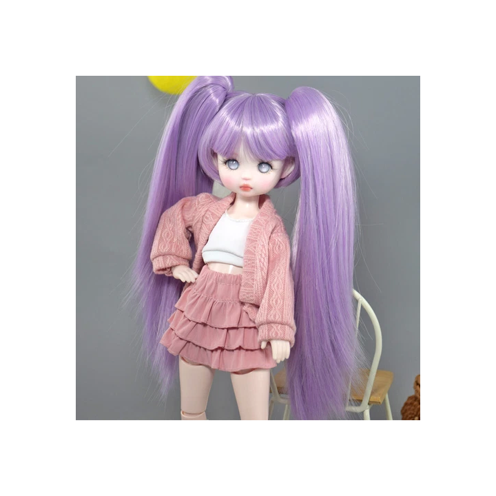 NOUVELLE ANNONCE12 Poupée BJD  Visage Fait À La Main  Orange  