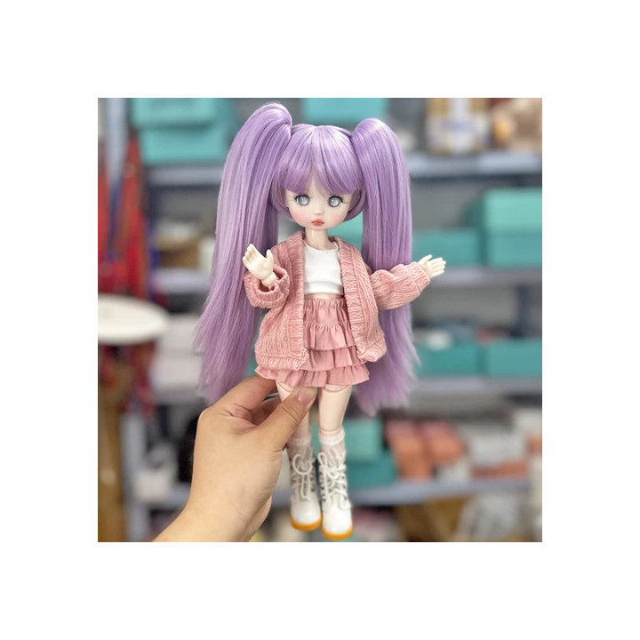 NOUVELLE ANNONCE12 Poupée BJD  Visage Fait À La Main  Orange  