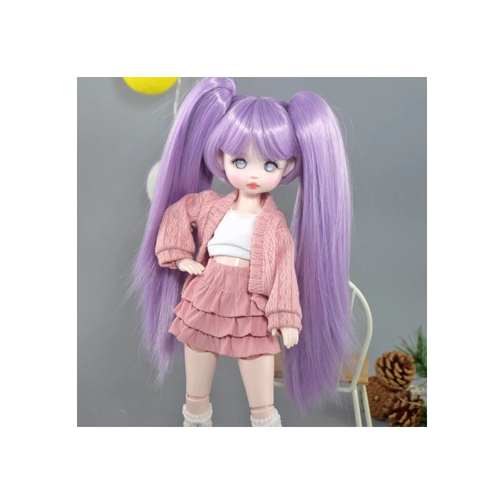 NOUVELLE ANNONCE12 Poupée BJD  Visage Fait À La Main  Orange  