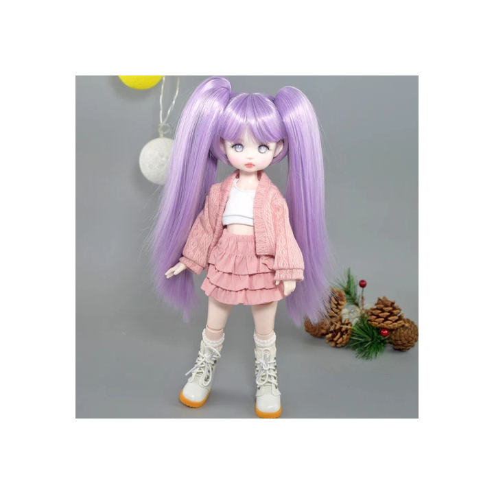NOUVELLE ANNONCE12 Poupée BJD  Visage Fait À La Main  Orange  