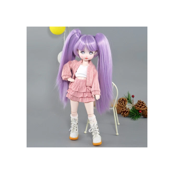 NOUVELLE ANNONCE12 Poupée BJD  Visage Fait À La Main  Orange  
