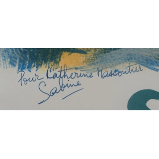 NOUVELLE ANNONCEFemme à demi-nue dessin signé et daté 1963 - 