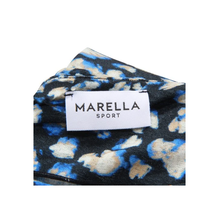 NOUVELLE ANNONCETwinSet Blouse Top Femme Medium Bleu Noir Noué 