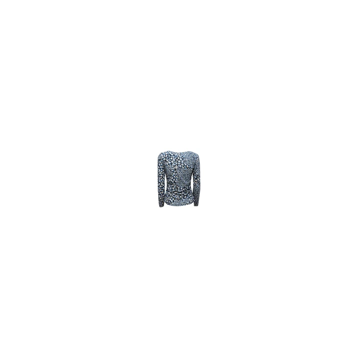 NOUVELLE ANNONCETwinSet Blouse Top Femme Medium Bleu Noir Noué 