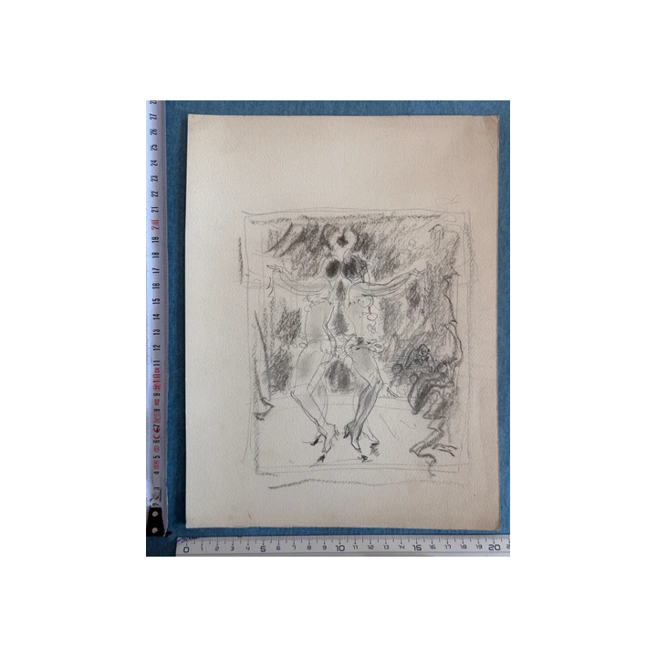 NOUVELLE ANNONCECarricature - Adrien Barrère - Signée - Papier