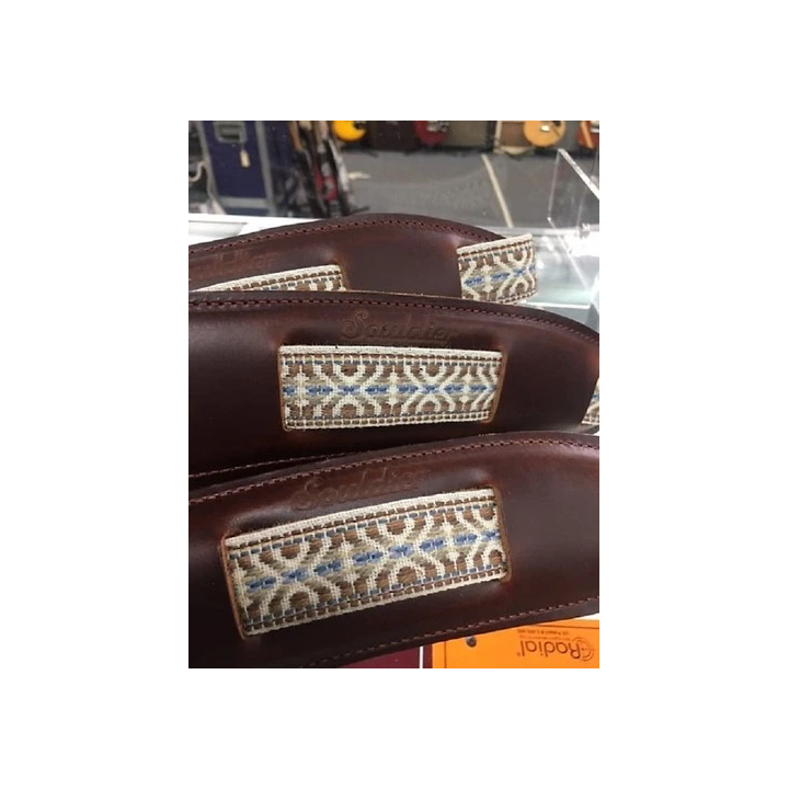 Souldier Crocus Leather Saddle Guitar Strap Free Shipping in the