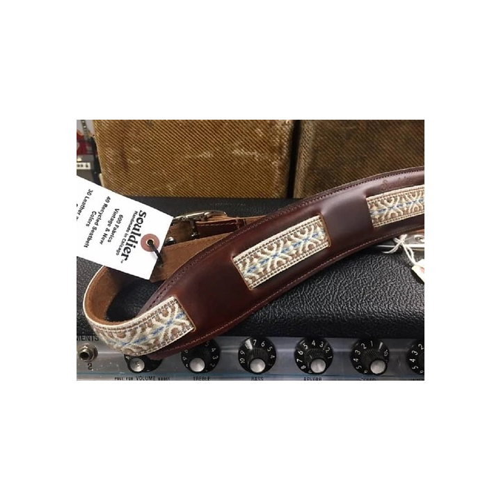 Souldier Crocus Leather Saddle Guitar Strap Free Shipping in the