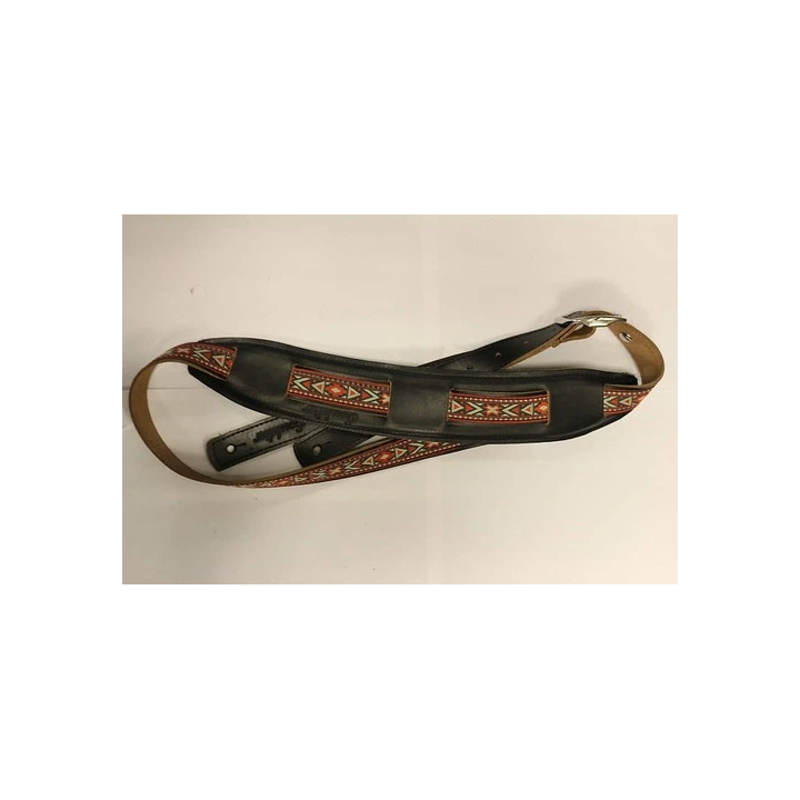 Souldier Tulip Rooftop Lennon Gold Flower Guitar Strap with leat