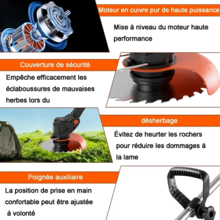 Nettoyeur haute pression sans fil batterie 18V 30000mAh 60 bars 