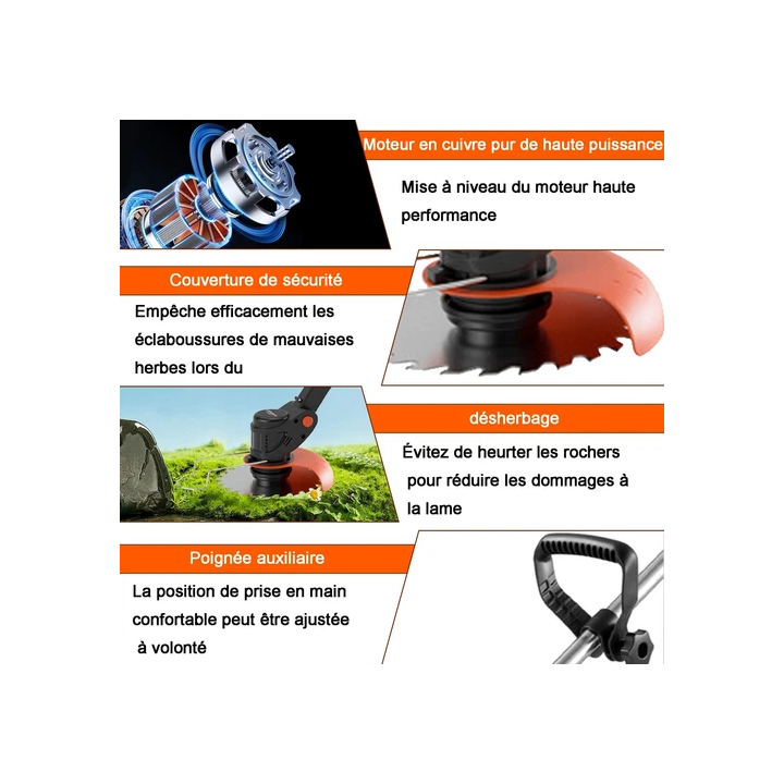 Nettoyeur haute pression sans fil batterie 18V 30000mAh 60 bars 
