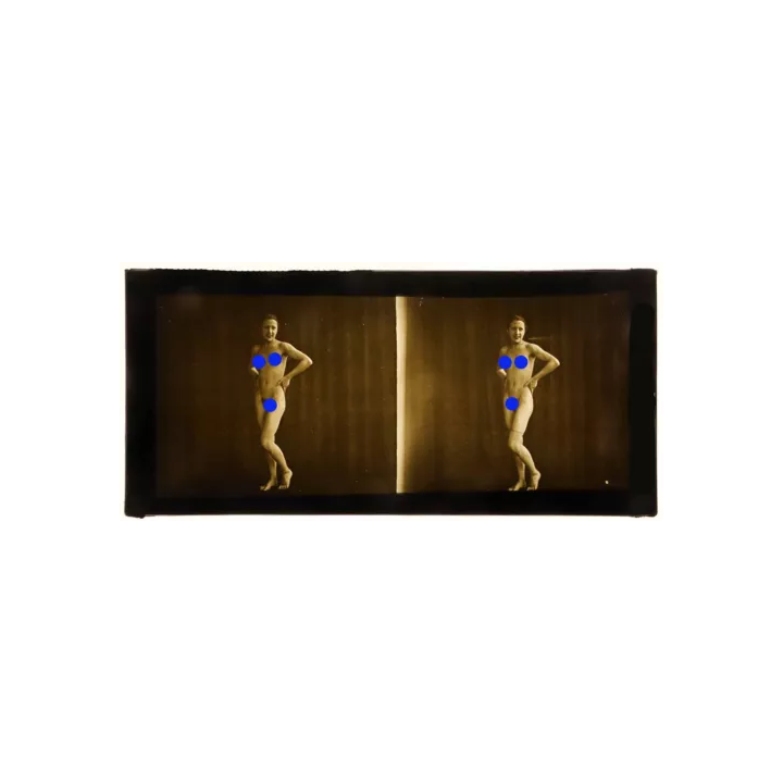 NOUVELLE ANNONCEphoto NEGATIF verre NU EROTIQUE c 1920  6 x 13 c