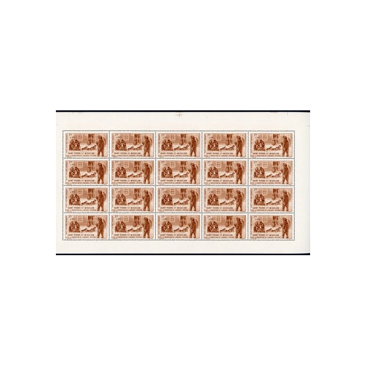 NOUVELLE ANNONCESPM Miquelon 1942 Feuille Sheet Neuf Yt PA 9 Qui