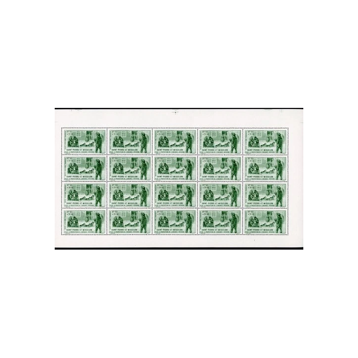 NOUVELLE ANNONCESPM Miquelon 1942 Feuille Sheet Neuf Yt PA 9 Qui
