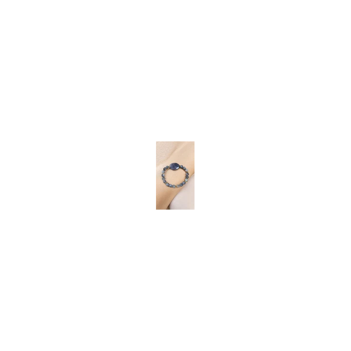 NOUVELLE ANNONCEBracelet en Agate Botswana et Pierre de Lune - S