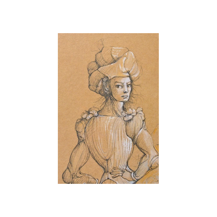 JANICK LEDERLE GRÈCE - FEMME ASSISE 1990 lithographie signée -