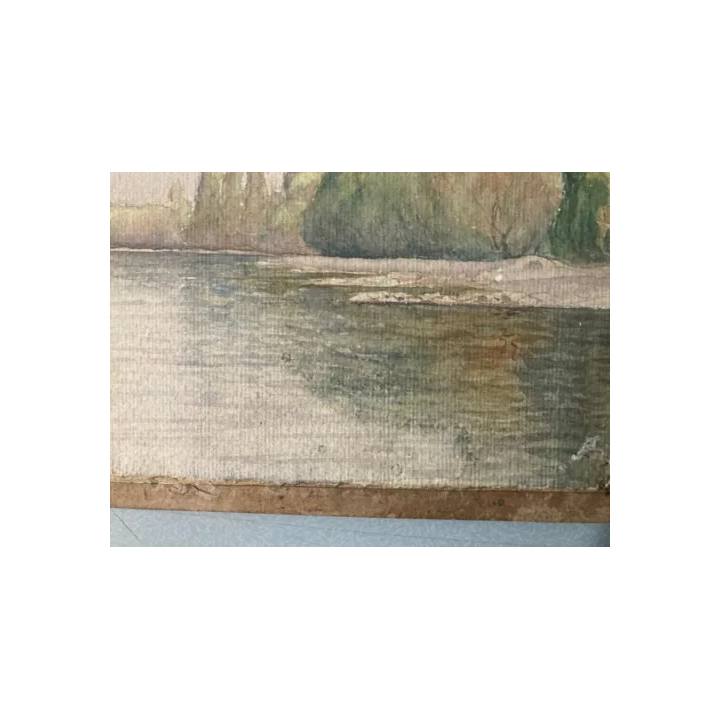 NOUVELLE ANNONCEDessin Miniature 1900 Encre Lavis Rue Architectu