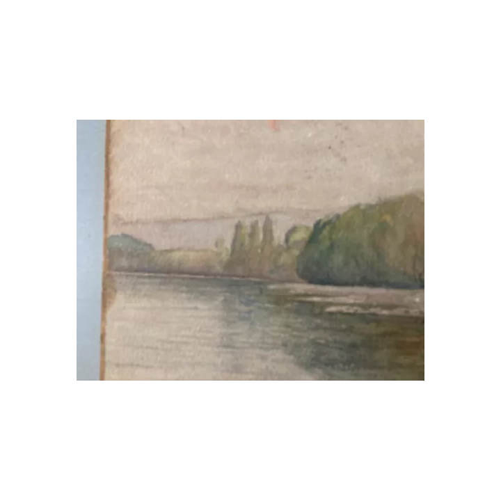 NOUVELLE ANNONCEDessin Miniature 1900 Encre Lavis Rue Architectu