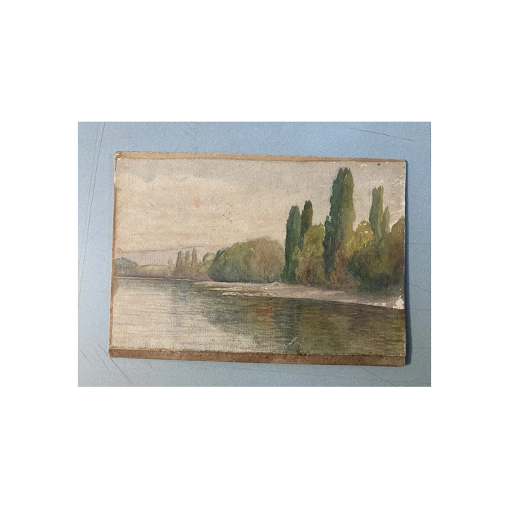 NOUVELLE ANNONCEDessin Miniature 1900 Encre Lavis Rue Architectu