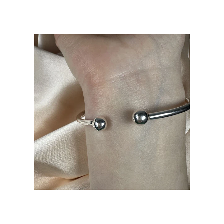 Bracelet rigide torsadé en Plaqué Or 18 carats - Diamètre 56 