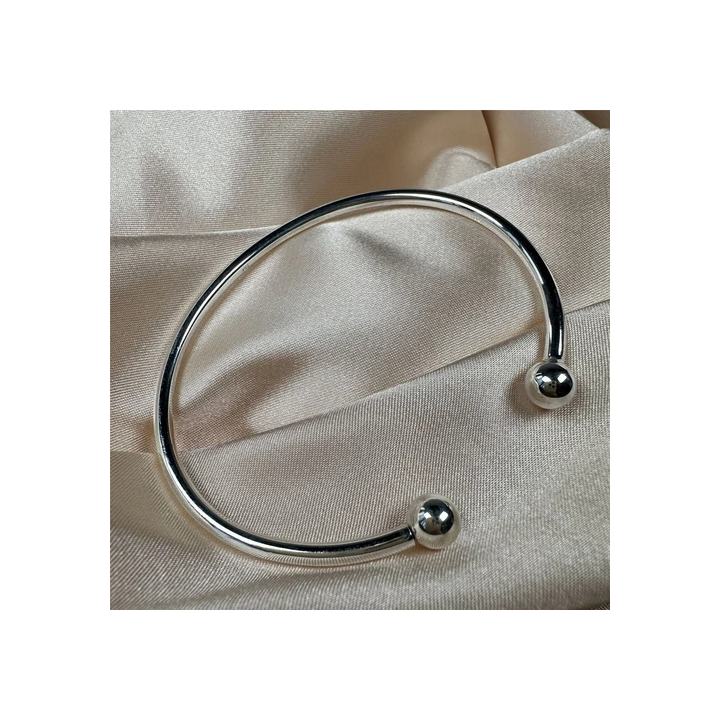 Bracelet rigide torsadé en Plaqué Or 18 carats - Diamètre 56 