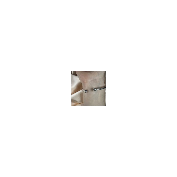 Bracelet rigide torsadé en Plaqué Or 18 carats - Diamètre 56 