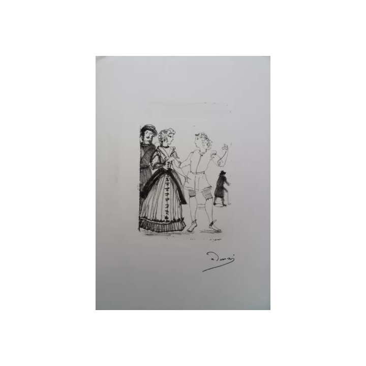 Mara TRAN LONG  Geisha et son chat chartreux LITHOGRAPHIE origin