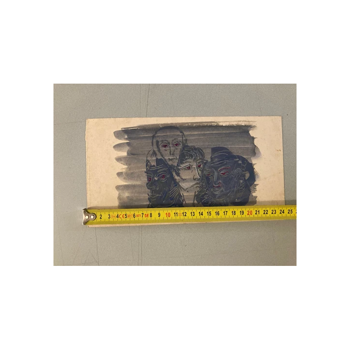 NOUVELLE ANNONCETres belle gravure 1960 Surréaliste A Identifie