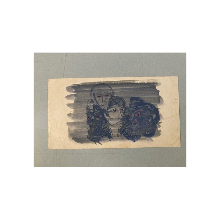 NOUVELLE ANNONCETres belle gravure 1960 Surréaliste A Identifie