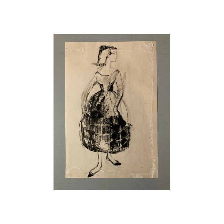 NOUVELLE ANNONCETrès Beau Dessin Encre Portrait Homme Barbe 196