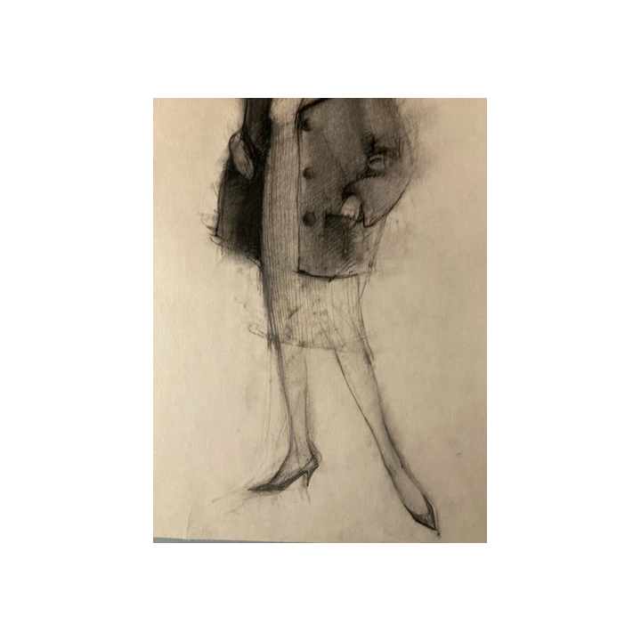 NOUVELLE ANNONCETrès Beau Dessin Encre Portrait Homme Barbe 196