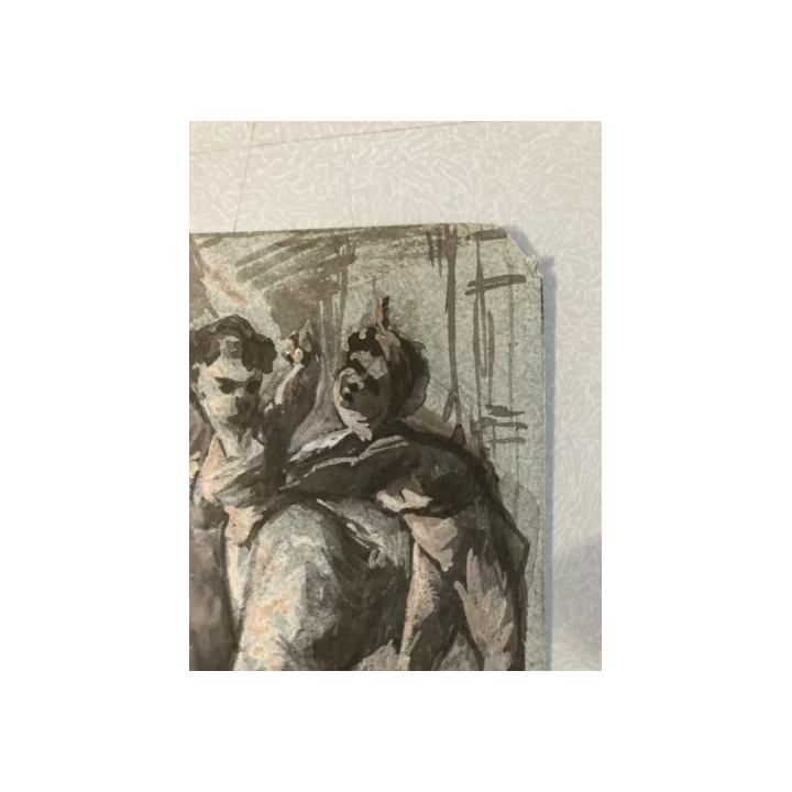 NOUVELLE ANNONCEBelle Peinture Huile Carton Portrait Barbe Expre