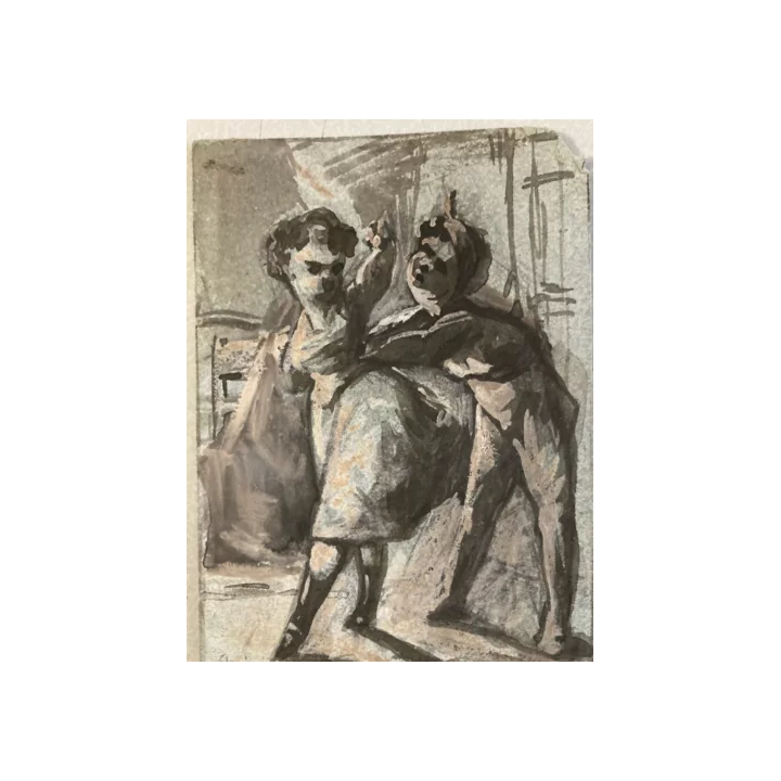 NOUVELLE ANNONCEBelle Peinture Huile Carton Portrait Barbe Expre