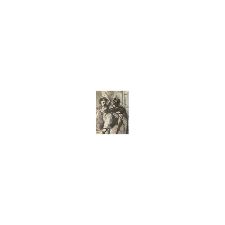 NOUVELLE ANNONCEBelle Peinture Huile Carton Portrait Barbe Expre