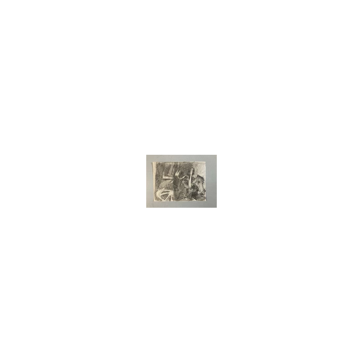 NOUVELLE ANNONCEBeau Dessin Crayon Papier XIXe Arbre Village Art