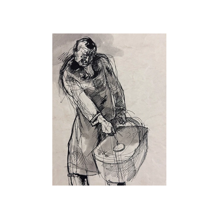 NOUVELLE ANNONCEBeau Dessin Portrait Enfant Garçon Fauteuil Sur