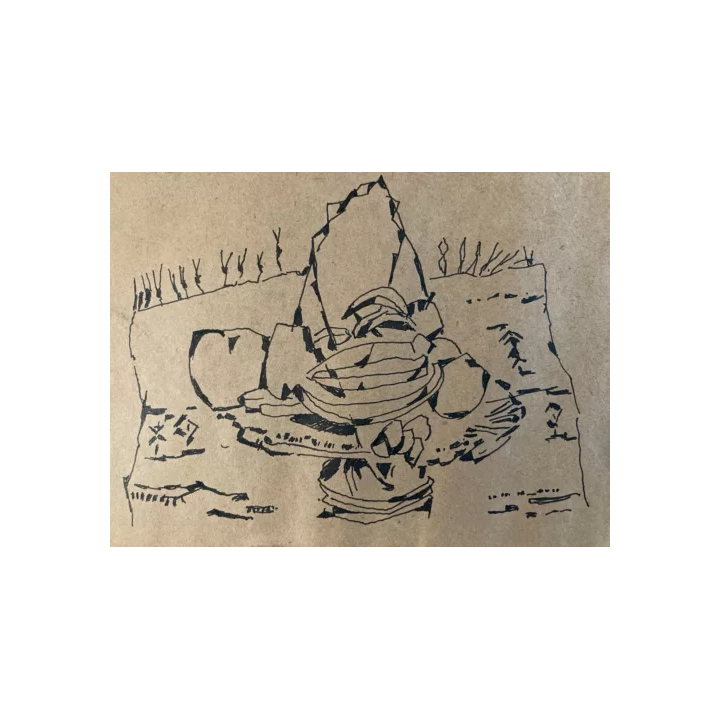 NOUVELLE ANNONCEBeau Dessin Oiseau Mine De Plomb Cubiste Cubisme