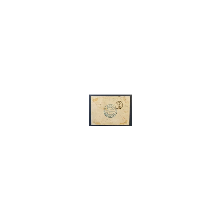NOUVELLE ANNONCENAPOLEON YT 13  YT 14 x 2 Affr 50c sur Lettre de